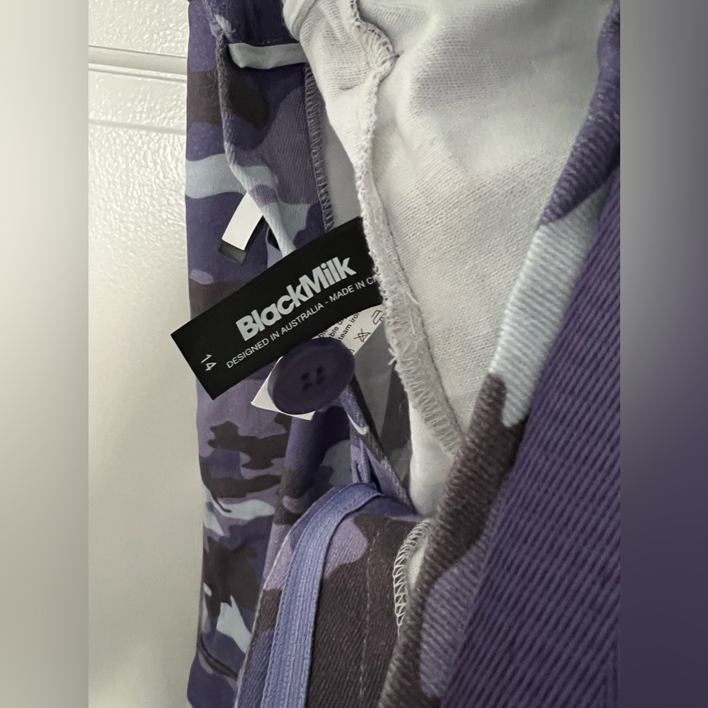 Blackmilk Purple Camo Cargo Pants - Picture 4 of 4